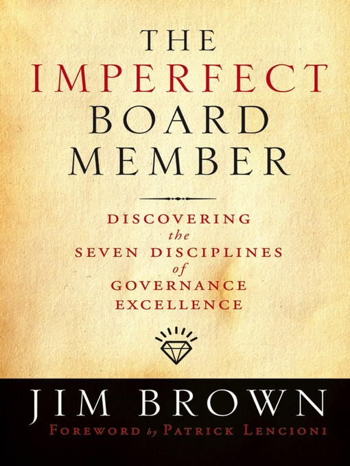 Title details for The Imperfect Board Member by Jim Brown - Available